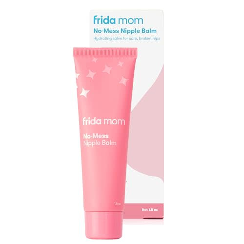 Frida Mom Nipple Cream, No-Mess Nipple Balm Moisturizer for Hydration, Gentle for Baby & Mom, 1.5fl oz