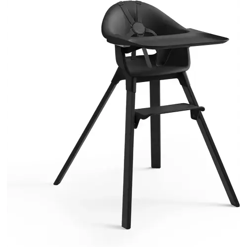 Stokke Clikk High Chair, Midnight - All-in-One High Chair with Tray + Harness - Light, Durable & Travel Friendly - Ergonomic with Adjustable Features - Best for 6-36 Months or Up to 33 lbs