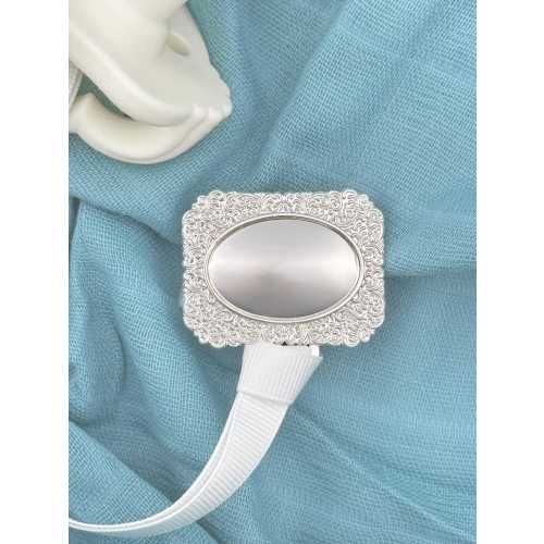Silver Pacifier Clip "CHARLES" The Royal Collection! Engravable Binky Dummy Clip, Personalizable Heirloom Christening Baptism Baby Gift