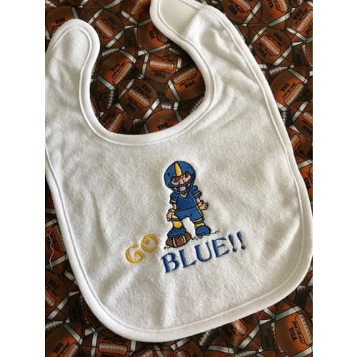 Baby Bib - Michigan boy GO BLUE" - Football - Wolverines - UM