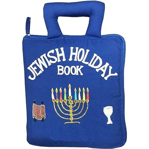 Pockets of Learning Jewish Holiday Quiet Book Activity Busy Book for Toddlers and Children | Interactive Pretend Play Soft Cloth Fabric Book for Kids Travel Book