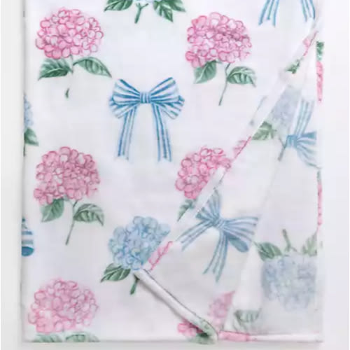 Hydrangea Bows Plush Throw | Kirklands Home