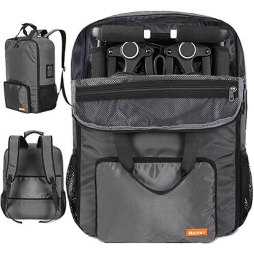 Mactso Stroller Travel Bag Compatible with GB Pockit Air Plus All Terrain and GB Pockit + All City, Lightweight Stroller Travel Backpack for Airplane (Grey, L)