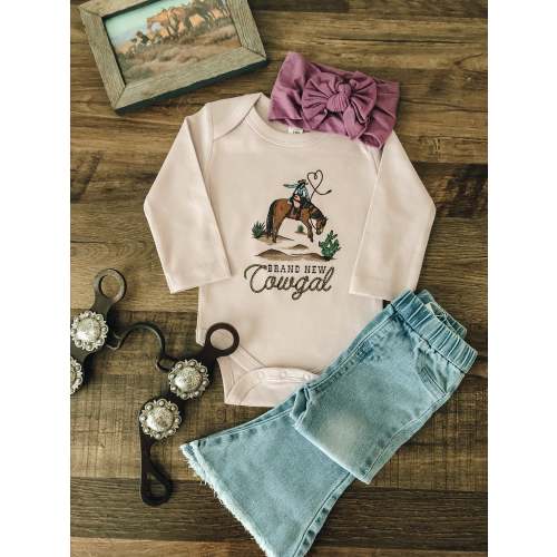 Brand New Cowgal Bodysuit (Baby) - Wisteria Purple