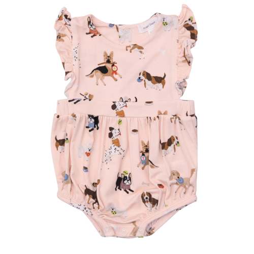 Ruffle Sunsuit, Doggy Daycare Pink