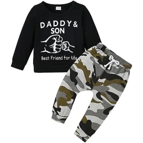 YALLET Baby Toddler Boy Clothes Fall Winter Outfit Long Sleeve Sweatshirts Pants Set 6 9 12 18 24 Months 3T 4T 5T Boy Clothes