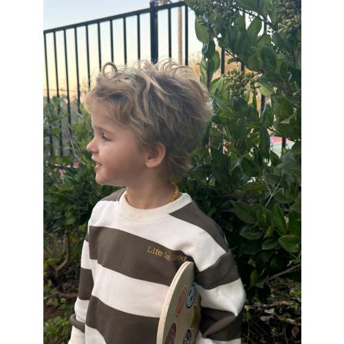 Life is Good Pullover | Mocha