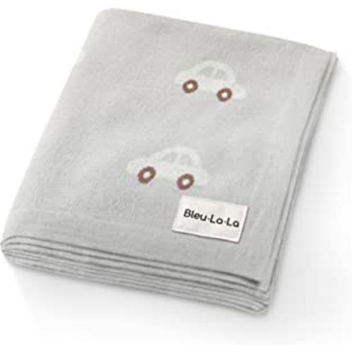 Amazon.com: Knit Baby Blankets for Girls & Boys - 100% Soft Fine Cotton Blanket - Use as Receiving Swaddling Crib Stroller Quilt Blanket, Shower Baby Gift Registry for Newborns & Toddlers (Cars - Powder Grey) : Baby