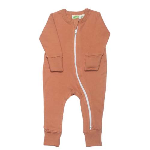 Organic Essentials '2-Way' Zip Romper - Long Sleeve