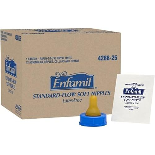 Enfamil Standard Flow Soft Nipples, Latex-Free & BPA Free, 12 Count