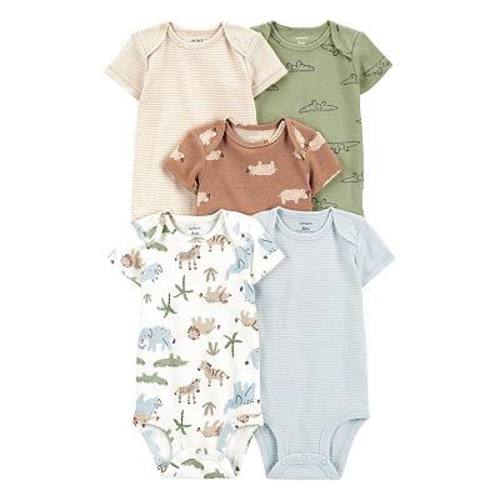 Baby Boy Carter's 5-Pack Short Sleeve Animals Bodysuits