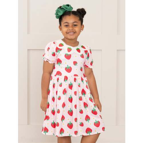 Strawberry Festival Puff Sleeve Dress