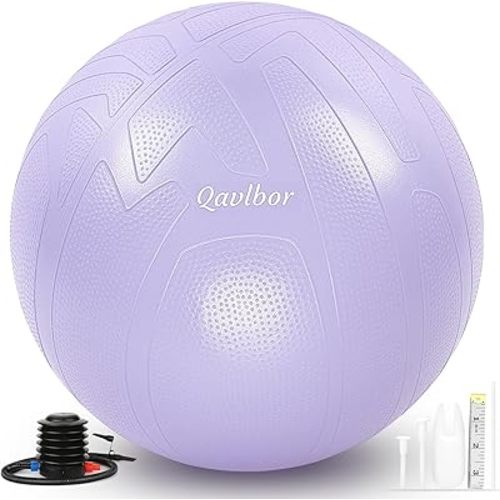 Yoga Ball Pregnancy Ball, 1.7mm Extra Thick Birthing Ball for Pregnancy, 600LB Anti-Burst Exercise Ball for Fitness, Balance, Physical Therapy, Non-Slip Stabil-ity Ball with Bump