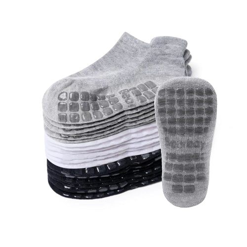 Baby Non Slip Ankle Socks with Grippers for 0 Months-7 Years Old Walking Socks