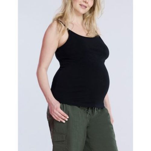 Women's Clip Down Nursing Tank Top Cami - Black - Size: Large - Motherhood Maternity