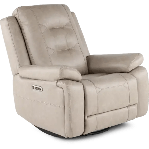 Caldwell Light Gray Power Recliner