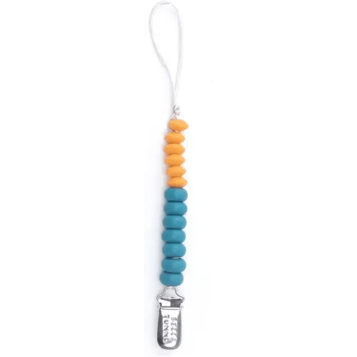 Bella Tunno Pacifier Clip – Soft Silicone Pacifier Clip for Infant and Baby Pacifier, Convenient and Lightweight, Non-Toxic and BPA Free Silicone (Ocean Duo)