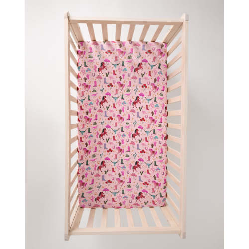 Pink Rancher Roundup Fitted Crib Sheet | Little Sleepies