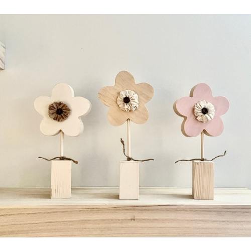 Wooden Flowers for Nursery Baby Girl Shower Gift Spring - Etsy