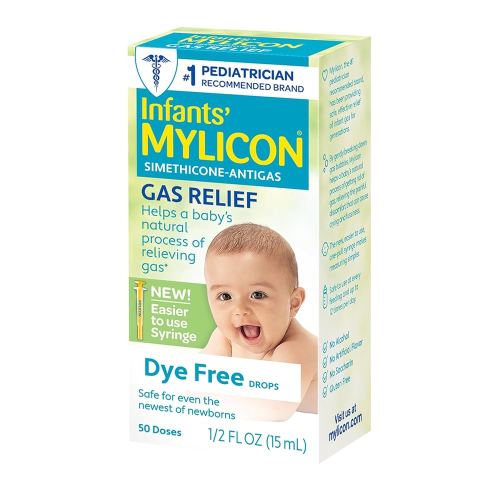 Mylicon Gas Relief Drops for Infants and Babies, Dye Free Formula, 0.5 Fluid Ounce