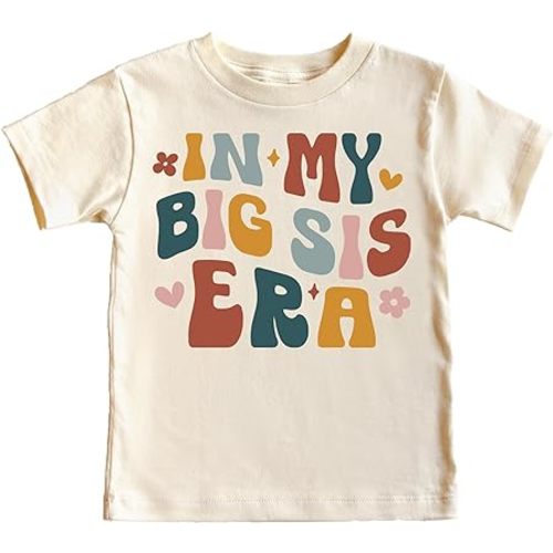 in My Big Sister Era Shirt for New Baby Announcement Pregnancy Reveal Outfit for Girls
