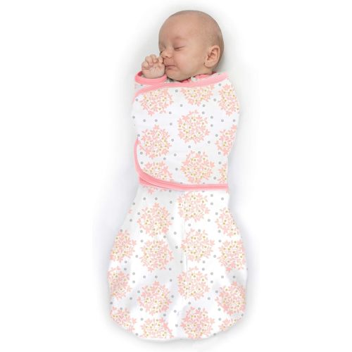 SwaddleDesigns 6-Way Omni Swaddle Sack, Heavenly Floral, Small, 0-3 Months