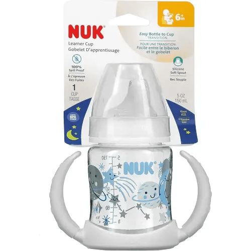 NUK Learner Cup, 5 oz, 1 Pack, 6+ Months – BPA Free, Spill Proof Sippy Cup