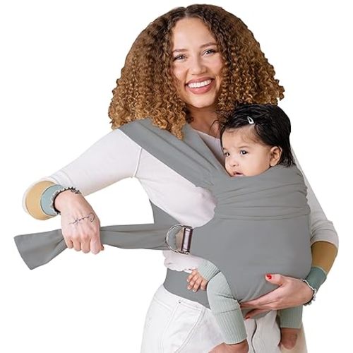 Lalabu The Simple Wrap Baby Wraps Carrier - Stylish Baby Sling Carrier for Newborns & Toddlers 13-28 lbs. Safety Tested, Easy-to-Use, Ergonomic, & Comfortable - Sky