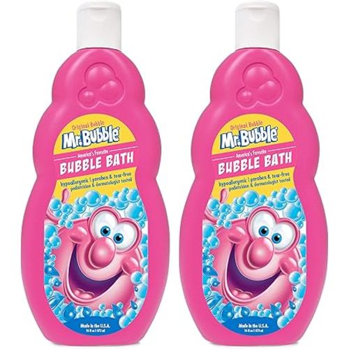 Mr. Bubble Original Bubble Bath - Great for Your Baby, Kids, and Adults - Hypoallergenic, Tear Free Bubble Bath Solution (2 Bottles, 16 fl oz Each)