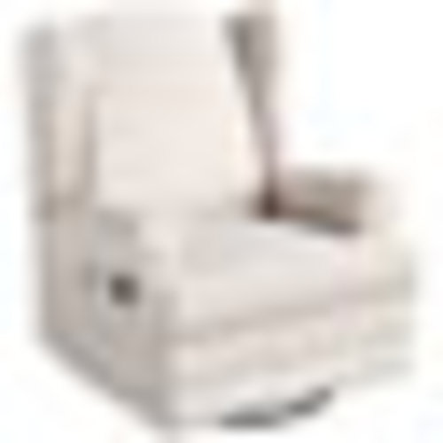 Storkcraft Serenity Wingback Upholstered Reclining Glider with USB Charging Port - Ivory