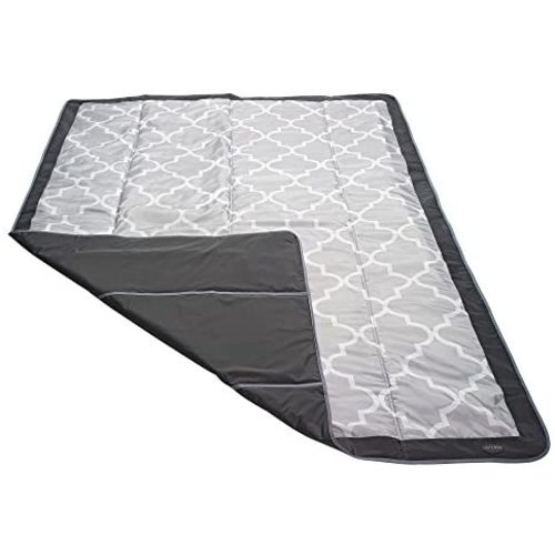JJ Cole Water-Resistant Outdoor Blanket With Adjustable Bag Strap, Stone Arbor, (58" x 84")
