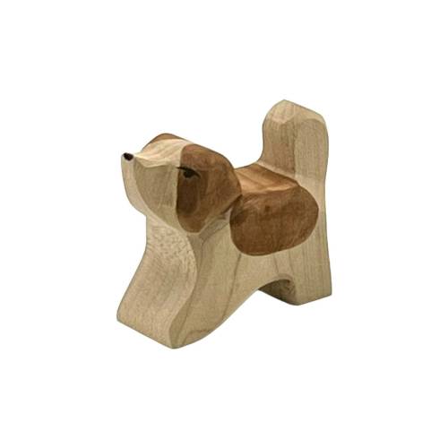 Handcrafted Open Ended Wooden Toy Farm Animal - St. Bernard Dog small head high