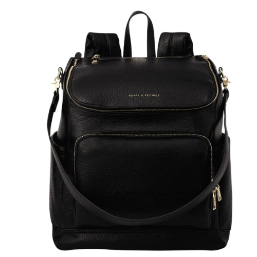 Lullaby Diaper Backpack Black | Poppy and Peonies – www.poppyandpeonies-us.com