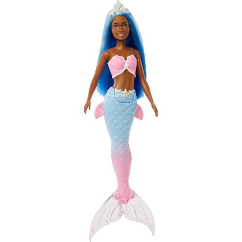 Barbie Dreamtopia Mermaid Doll with Blue Hair, Pink & Blue Ombre Tail & Headband Accessory