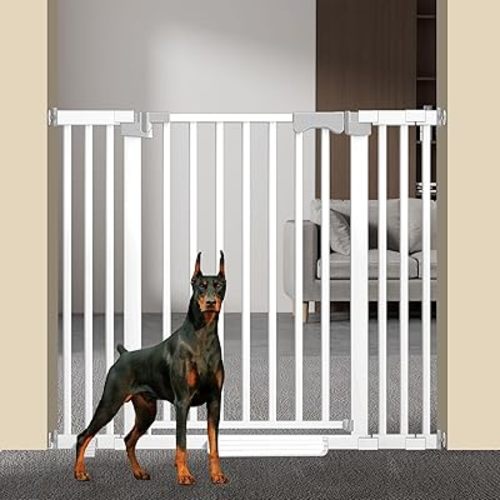 41'' Extra Tall Baby Gate for Large Dogs, 54.7-63.0'' Wide Heavy Duty Puppy Gate for Doorways