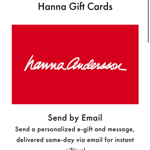 Gift Cards | Hanna Andersson