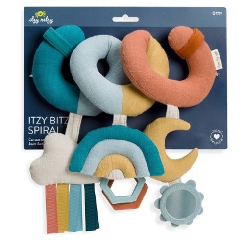 Itzy Ritzy Bitzy Spiral Car Seat Baby Activity Toy - Rainbow