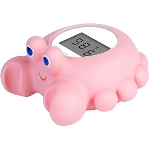 Baby Bath Thermometer Baby Safety, Digital Baby Bath Tub Thermometer with Temperature Alarm, Baby Water Thermometer & Room Thermometer, Baby Bath Thermometer Floating Toy for Infants, Newborn