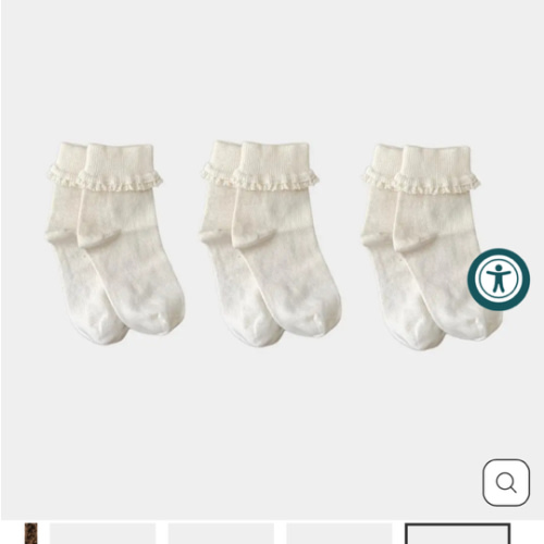 Pure Organic Lace Socks - 1 Pair 98% Cotton – Q for Quinn & Basics by Quinn