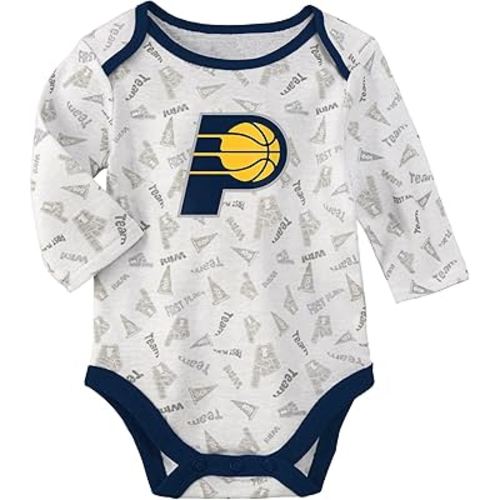 Outerstuff NBA Newborn (0-9M) Greatest Lil Player Creeper Pant and Hat 3-Piece Set, Team Options