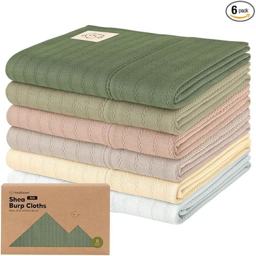Organic Cotton Burp Cloths 6-Pack - hedges color