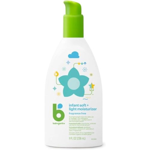 Babyganics Infant Soft & Light Moisturizer, 8oz Pump Bottle