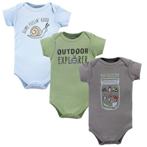 Hudson Baby Unisex Baby Cotton Bodysuits, Bugs 3-Pack, Size: 3-6 months