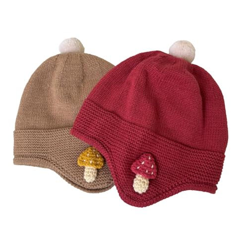 Baby Knit Beanie with Ear Flaps, Toddler Winter Hat for Boy Girl 6-36 Months
