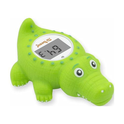 Doli Yearning Baby Bath Thermometer with Room Temperature|(℃/℉) Kids' Bathroom Safety Bath Thermometer| 1-3 Years Bath Toys| Green Alligator