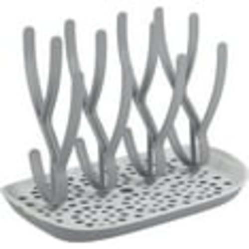ToeZee Baby Bottle Drying Rack Space Saving Countertop Baby Bottle Holder, Drying Rack for Baby Bottles Accessories - Stores Up to 12 Bottles, Dishwasher Safe Gray