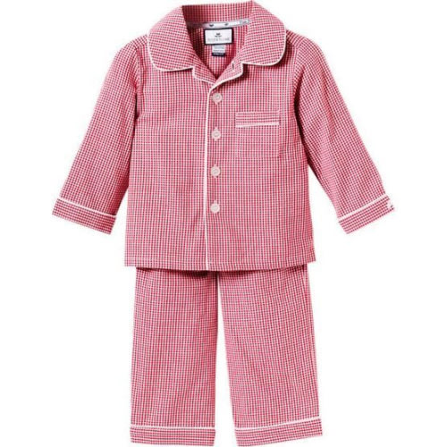Red Mini-Gingham Pajamas - Petite Plume | Maisonette