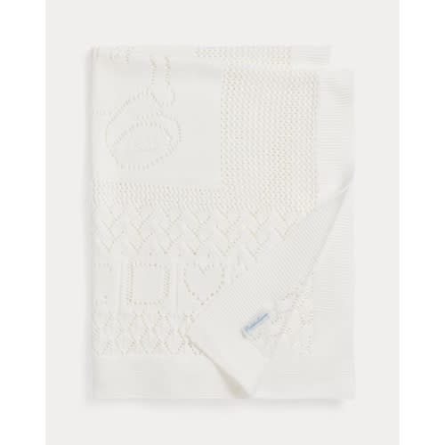 Pointelle-Knit Cotton Blanket