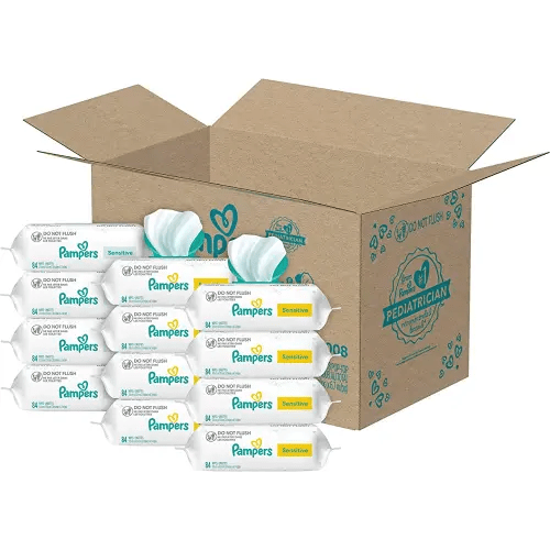 Pampers Baby Wipes Sensitive Perfume Free 12X Multi Packs 1008 Count