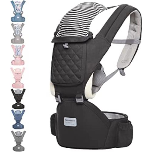 Baby Carrier, 6-in-1 Baby Carrier Newborn to Toddler, Baby Carrier with Hip Seat Lumbar Support 7-41 lbs, Baby Soft Carrier for All Seasons & Positions, Adjustable Size for Shopping Hiking Travelling